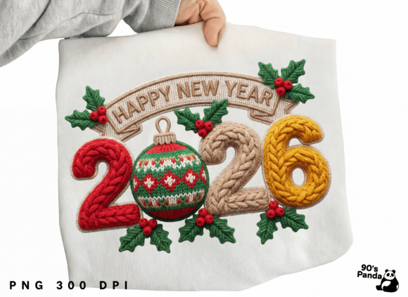2026 Happy New Year PNG, Christmas PNG Illustrations