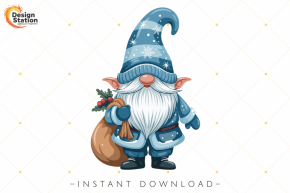 Blue Winter Christmas Gnome PNG: A Review for Illustrations