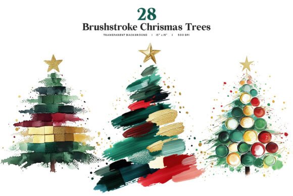 Brushstroke Christmas Tree Clipart 28: A Designer’s Review
