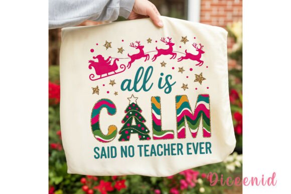Calm Teacher Christmas PNG Clipart for Illustrations