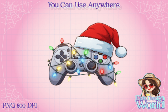 Christmas Game Controller Design PNG Review