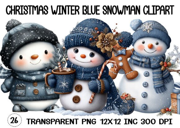 Christmas Winter Blue Snowman Clipart: A Practical Review for Illustrations and Sellers