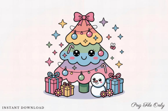 Cute Cartoon Christmas Tree Clipart PNG Review