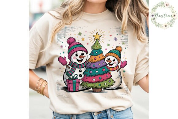 Festive Snowmen Christmas PNG Clipart for Illustrations