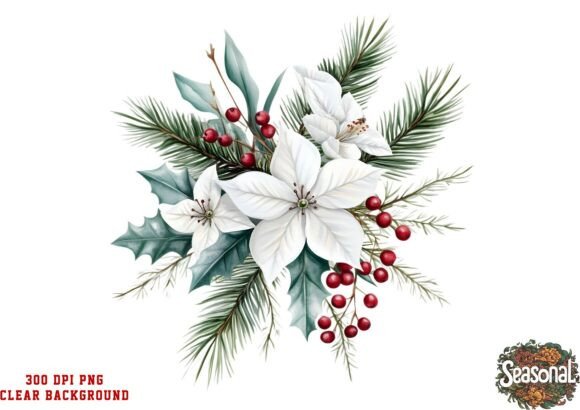 Frost Pine Christmas Bouquet Clipart Review for Branding