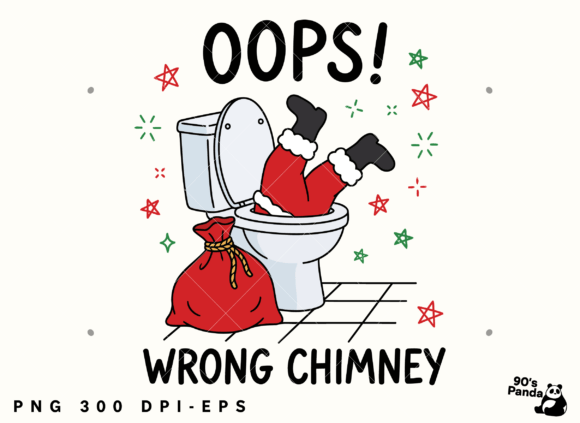 Funny Christmas Oops Wrong Chimney Png Illustrations Review