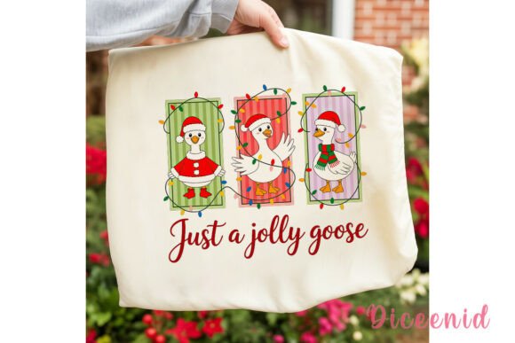 Jolly Christmas Geese Clipart PNG for Illustrations