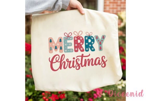 Merry Christmas Patterned PNG Clipart for Illustrations