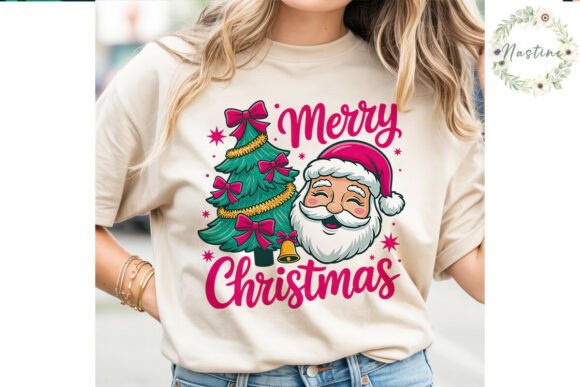 Merry Christmas Santa Tree PNG Clipart in Illustrations