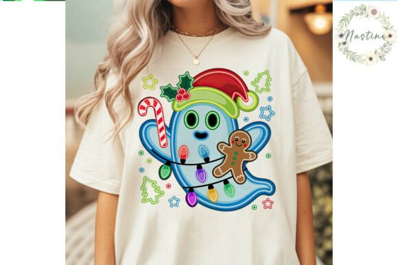 Neon Christmas Ghost Sublimation Design Review for Illustrations