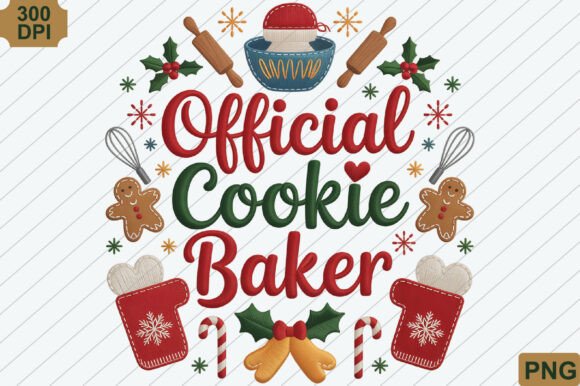 Official Cookie Baker, Christmas PNG: A Designer’s Review for Brand Identity and Illustrations