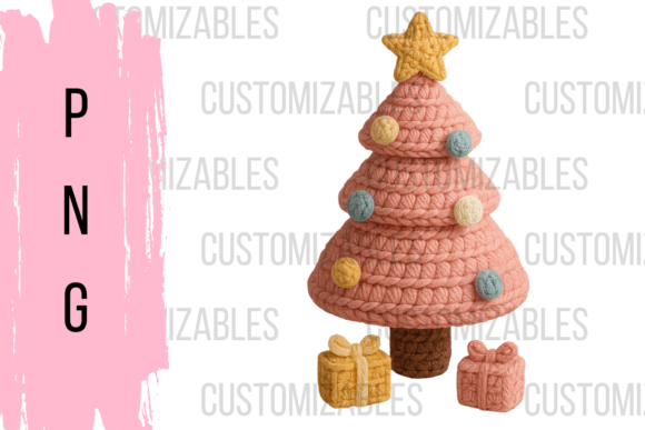 Pink Christmas Tree Crochet Png Illustrations Review