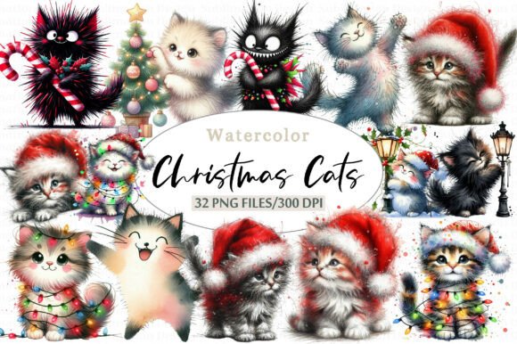 Whimsical Christmas Cats Clipart Set: A Practical Review for Illustrations